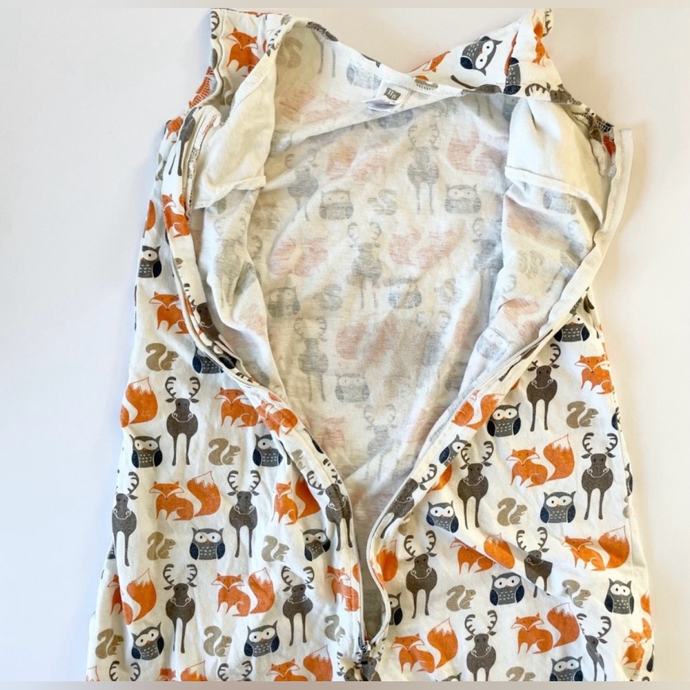 Hudson Baby Woodland Sleep Sack Cream Brown Orange - Picture 3 of 10